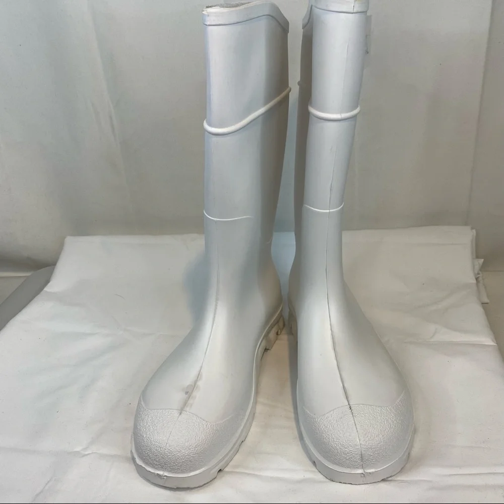 DIKEN Women’s Size 9 Men’s Size 7 Boots Rubber Waterproof White SERVUS NWT